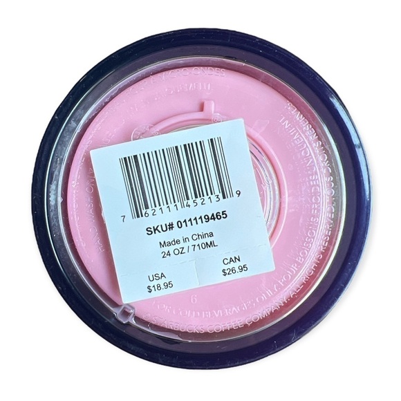 Starbucks Holiday 2020 24 Ounce Venti Tumbler, Glitter Pink Red Green - Picture 4 of 4